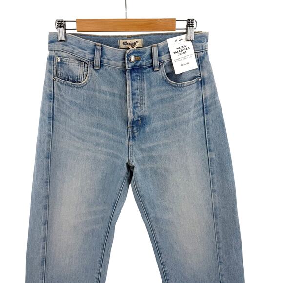 Madewell Pieced Barrel-Leg Jeans Size 26 - Picture 3 of 10